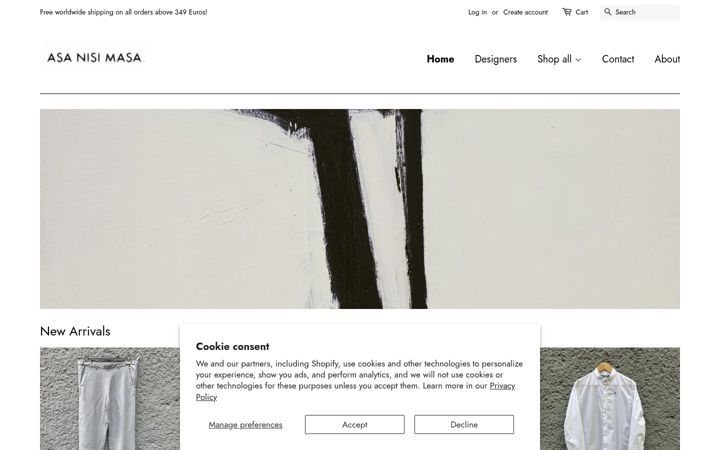 Screenshot of asanisimasa.store
