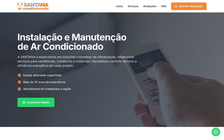 Screenshot of asantana.com.br