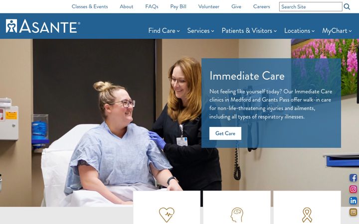 Screenshot of asante.org