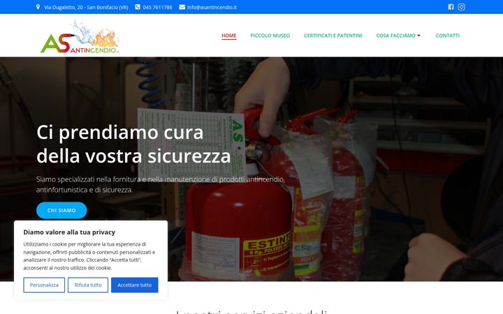 Screenshot of asantincendio.it