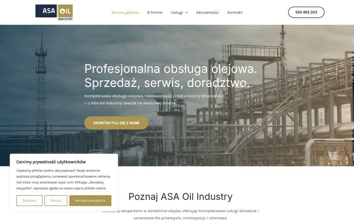 Snímek obrazovky asaoil.pl