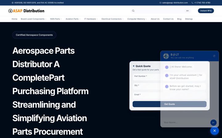 Screenshot of asap-distribution.com
