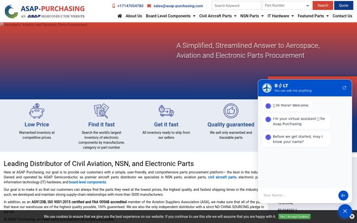 Screenshot of asap-purchasing.com