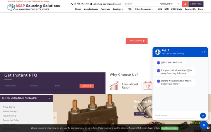Screenshot of asap-sourcingsolutions.com