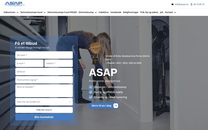 Screenshot of asap.nu