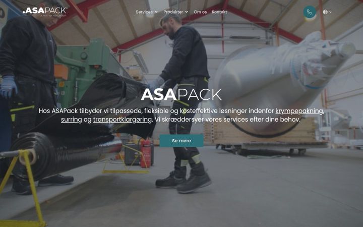 Screenshot of asapack.dk
