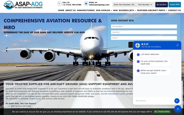 Screenshot of asapaog.com