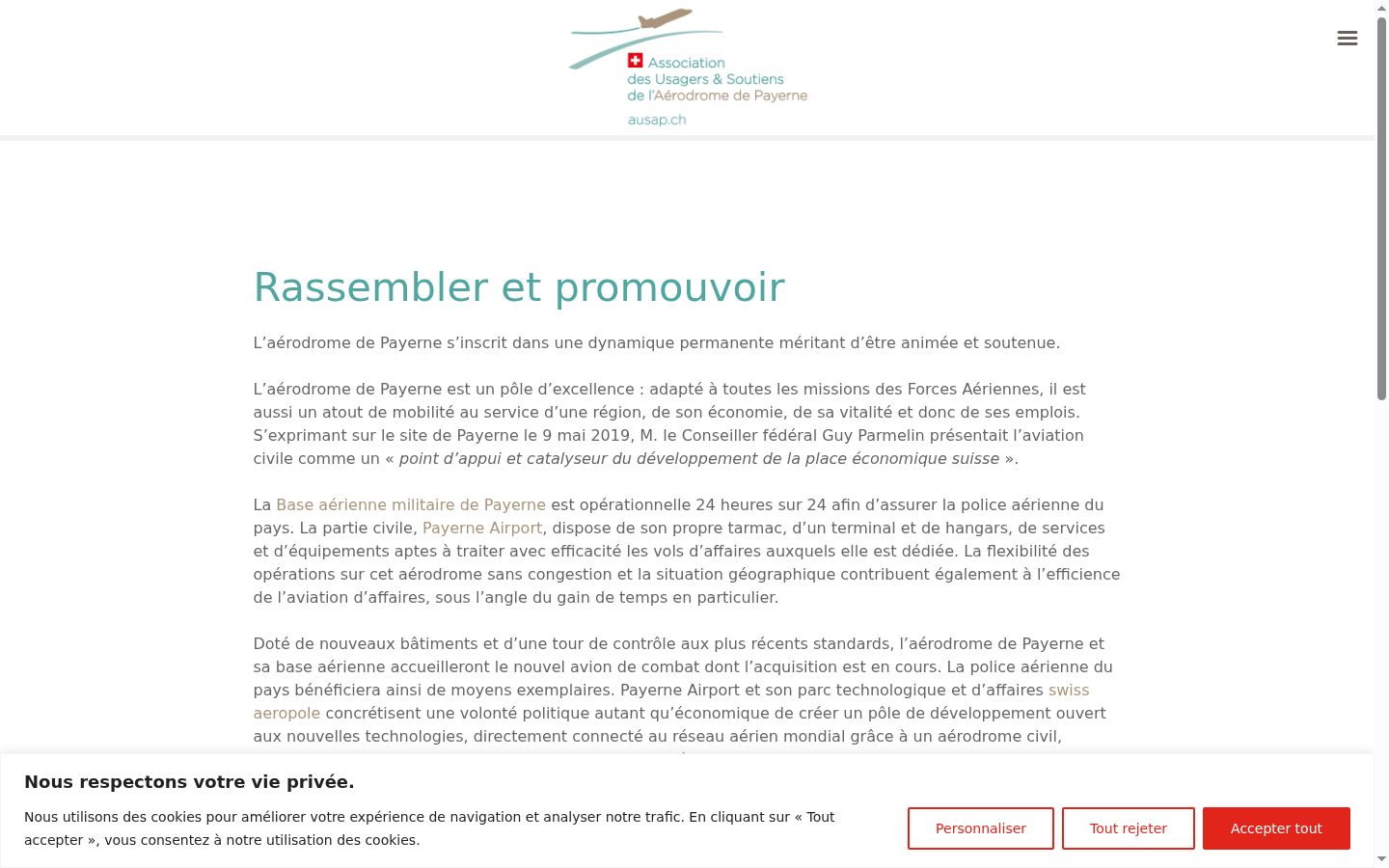 Screenshot des Einwilligungsbanners vor jeglicher Interaktion
