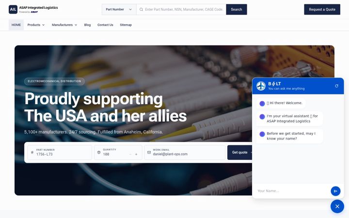 Screenshot of asapintegratedlogistics.com