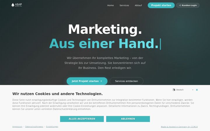 Zrzut ekranu asapmarketing.de