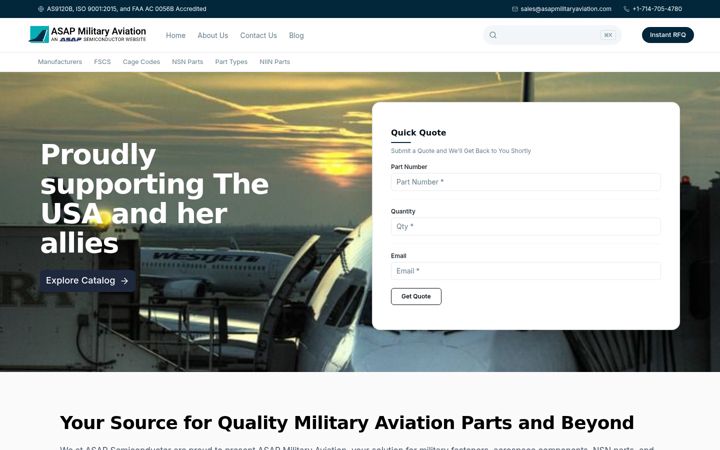 Screenshot of asapmilitaryaviation.com