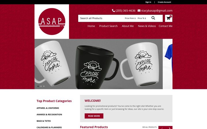Screenshot ta' asappromotions.net