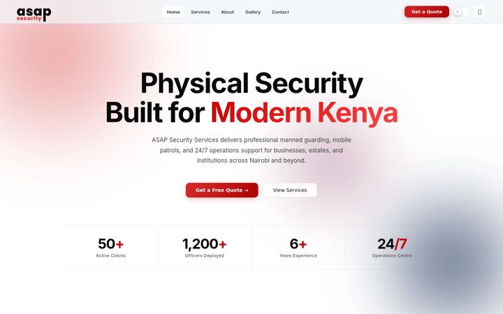 Screenshot di asapsecurity.co.ke