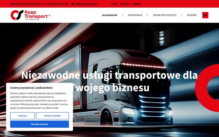 Screenshot of asaptransport.pl
