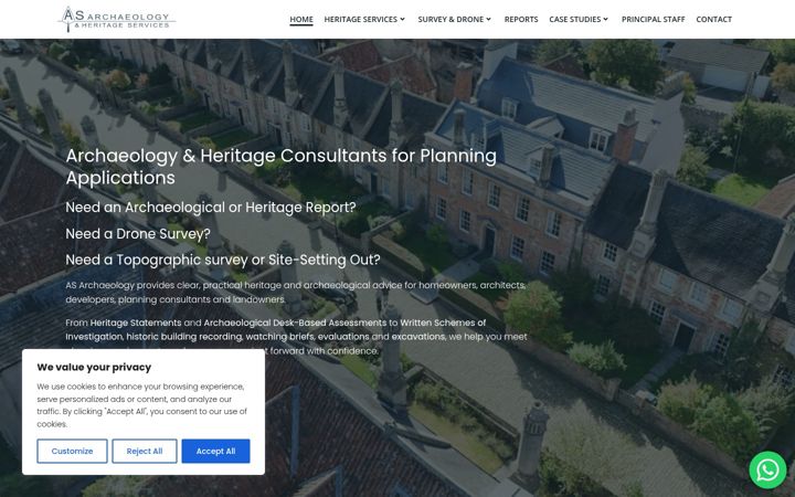 Screenshot of asarchaeology.com
