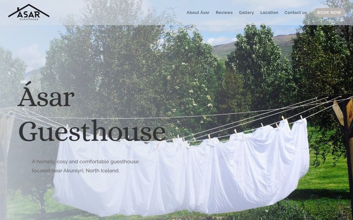 Screenshot of asarguesthouse.is