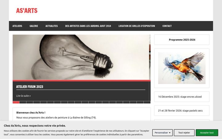 Screenshot of asarts.fr