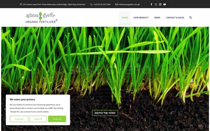 Captură de ecran a asasegyefo.com.gh