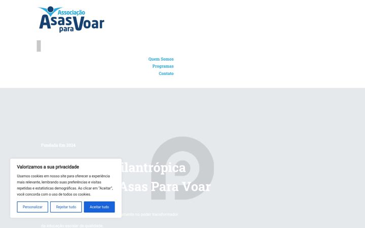 Screenshot of asasparavoar.org.br