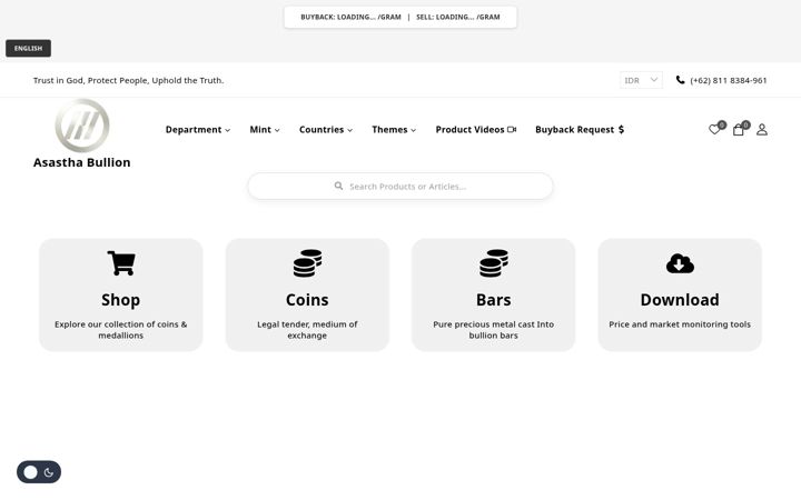 Screenshot of asastha.co.id