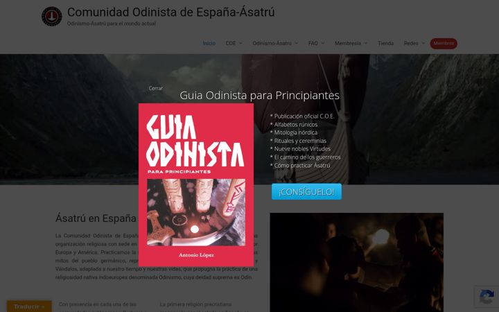 Ekraanipilt saidist asatru.es