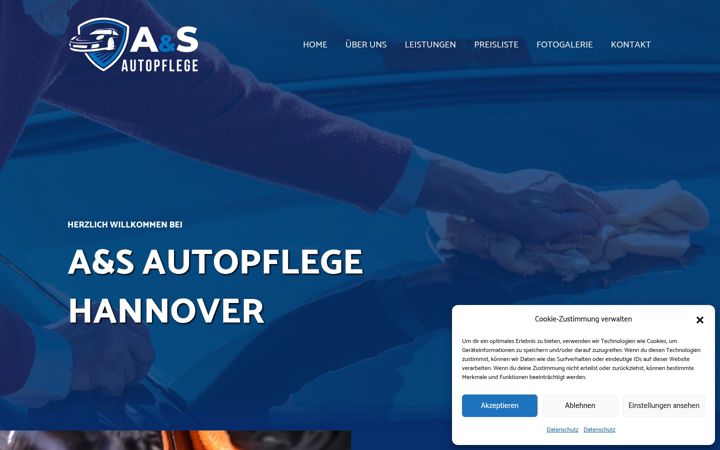 Skjámynd af asautopflege.de