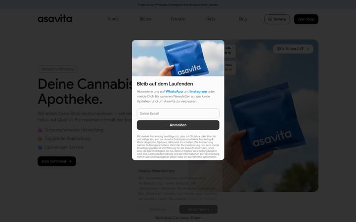 Screenshot ta' asavita.de