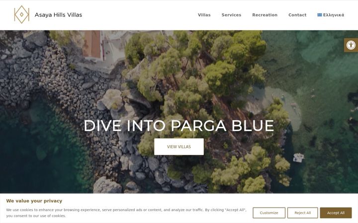 Screenshot of asaya-villas.com
