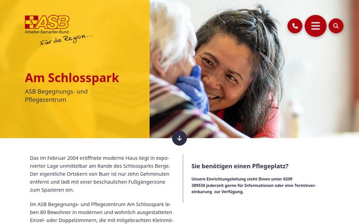 Skjámynd af asb-am-schlosspark.de