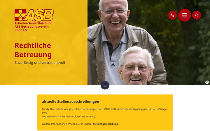 Zrzut ekranu asb-betreuungsverein.de