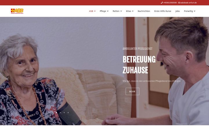 Screenshot of asb-helfen.de