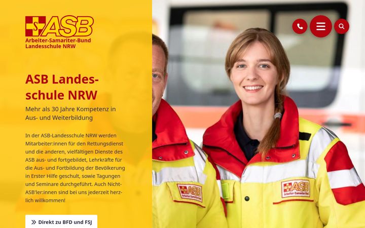 Screenshot of asb-landesschule-nrw.de