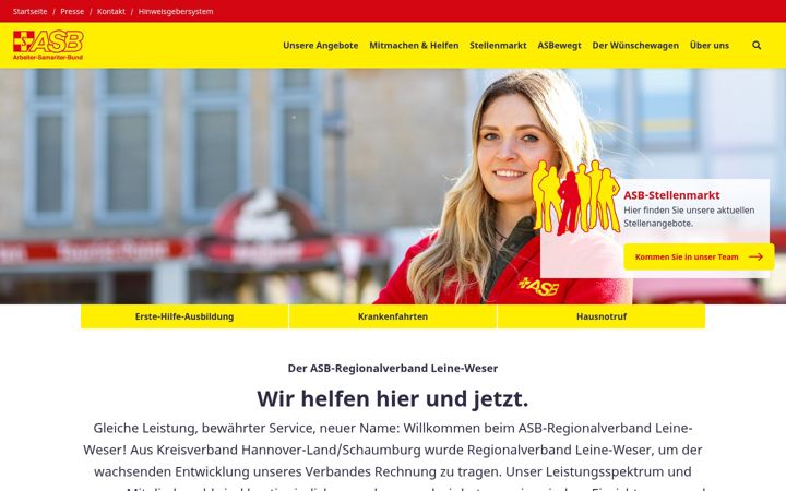 Snímek obrazovky asb-leine-weser.de