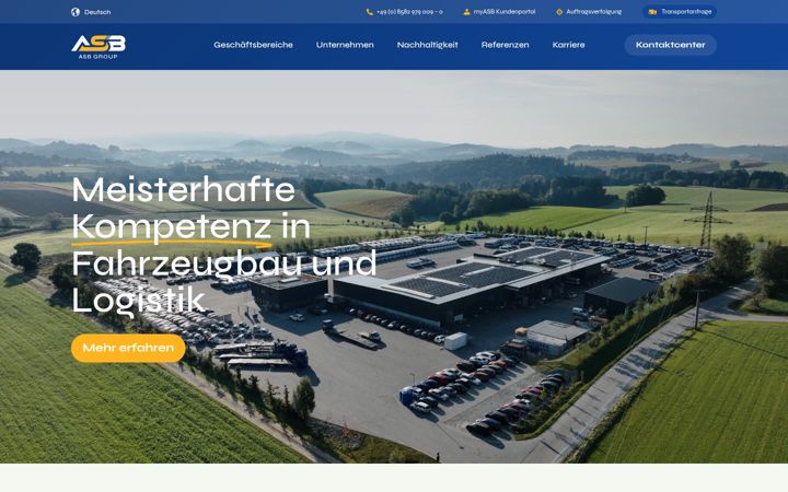 Snímek obrazovky asb-logistic.de