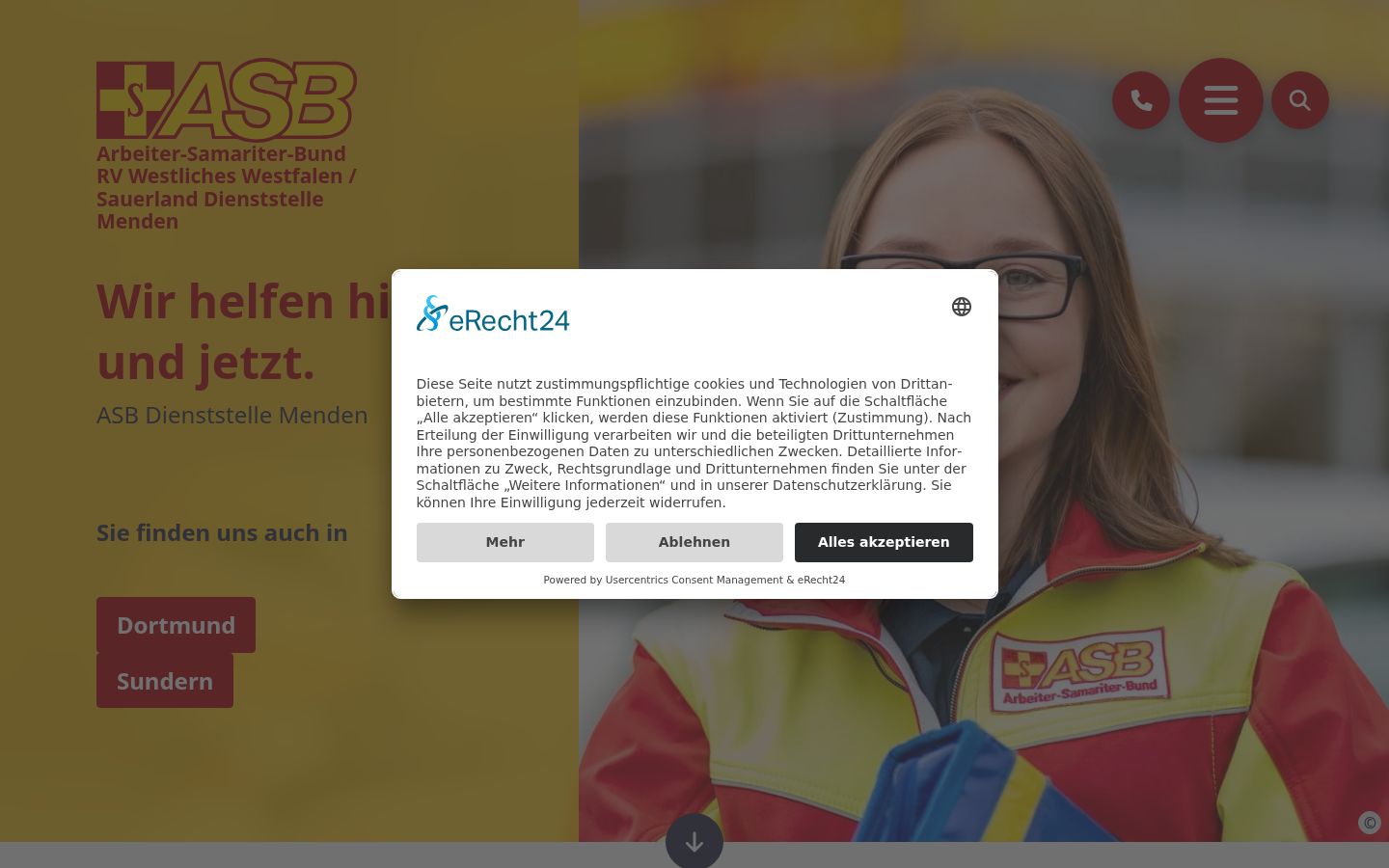 Snímek obrazovky baneru souhlasu zobrazeného před jakoukoli interakcí