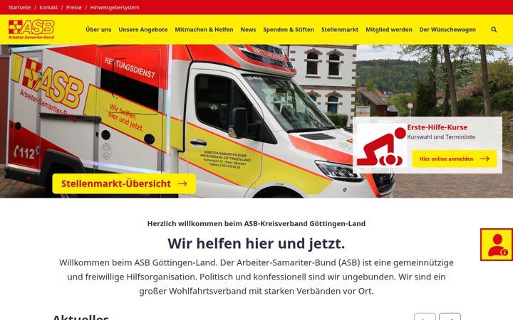 Snímek obrazovky asb-muenden.de