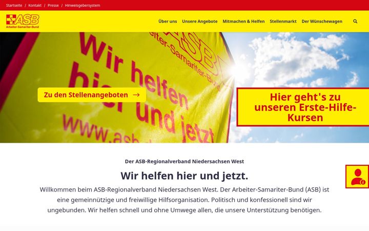 Snímek obrazovky asb-niedersachsen-west.de