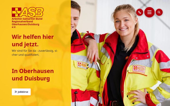 Screenshot of asb-oberhausen.de