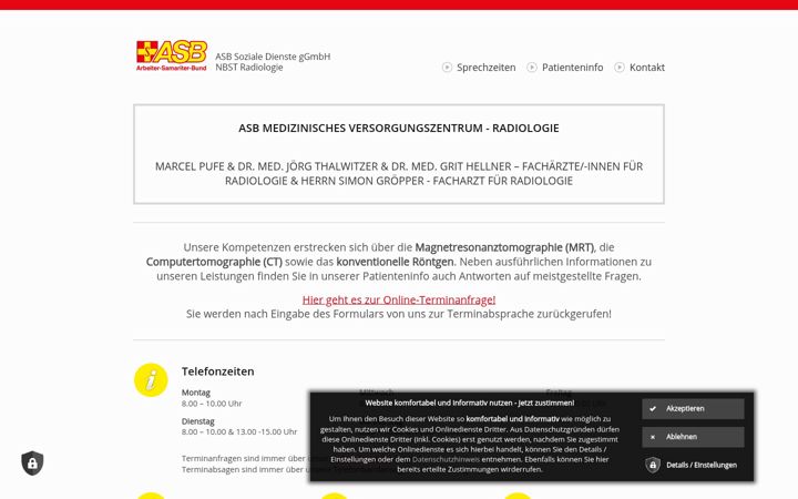Snímek obrazovky asb-radiologie-wilkau.de