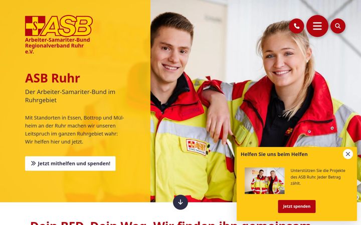 Screenshot ta' asb-ruhr.de