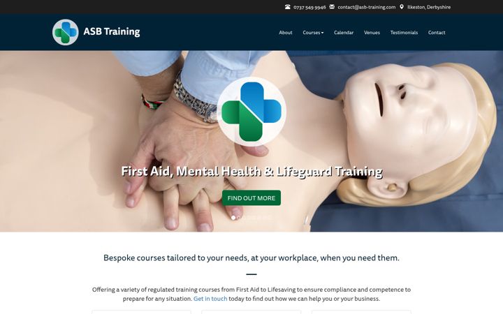 Screenshot of asb-training.com