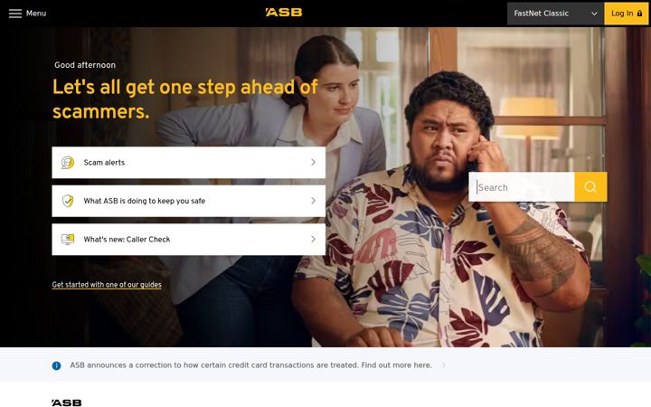 Skjámynd af asb.co.nz