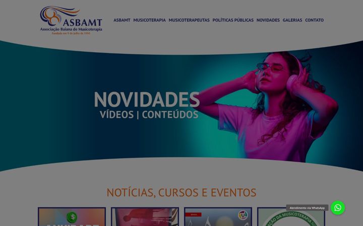 Screenshot of asbamt.com.br