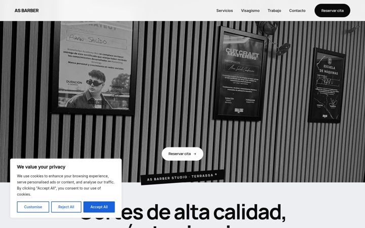Screenshot of asbarberstudio.es