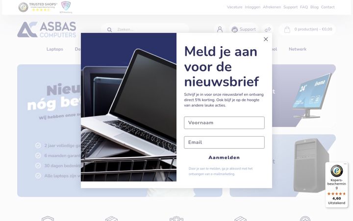 Screenshot of asbascomputers.nl