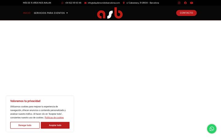 Screenshot of asbaudiovisuals.com