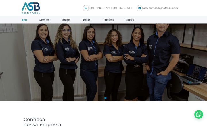 Screenshot of asbcontabil.com.br