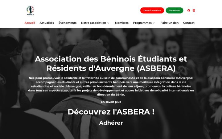 Screenshot of asbera.org