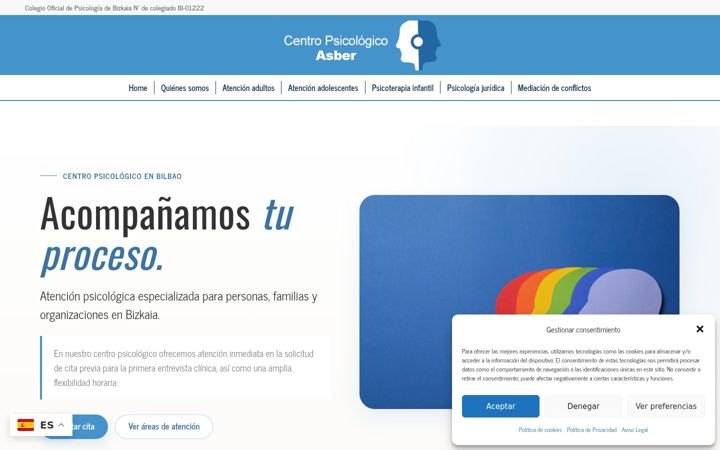Ekraanipilt saidist asberpsicologia.com