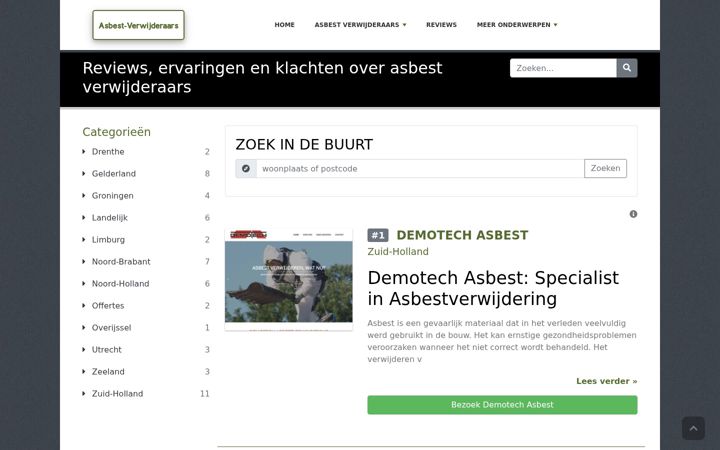 Screenshot of asbest-verwijderaars.nl
